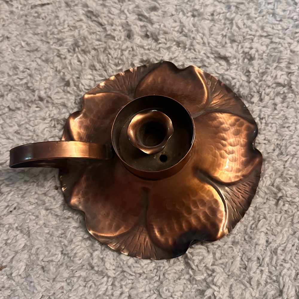 Elegant Copper Candle Holder